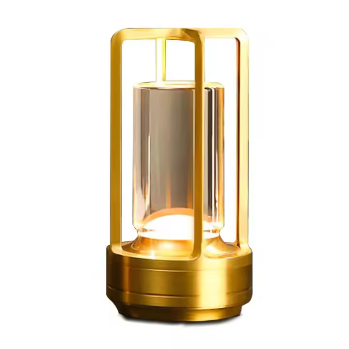 Lámpara de Mesa LED con Sensor Táctil Recargable, Ajustable a 3 Colores, Luz Ambiental Creativa para Decoración de Habitación - 1