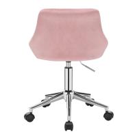Silla de Oficina de Terciopelo Ajustable de Altura Silla Giratoria con Ruedas para Hogar y Oficina - details 3