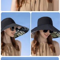 Elegante Sombrero de Playa de Doble Cara para Mujer Protección Solar Moda de Verano al Aire Libre - details 17