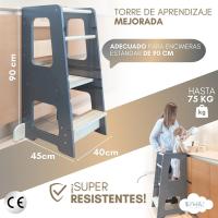Torre de Aprendizaje Montessori Taburete Infantil de Madera Juguetes Montessori para 1 Año - details 9