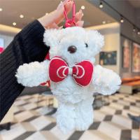 Nuevo Conjunto bonito de pareja, llavero de muñeco de peluche de conejo de orejas caídas y oso Sherry - details 11