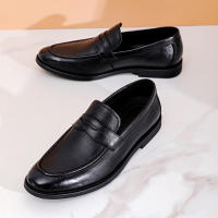 Mocasines de hombre, zapatos de cuero de un pedal de cuero genuino, primera capa de cuero de vaca de hombre - details 23