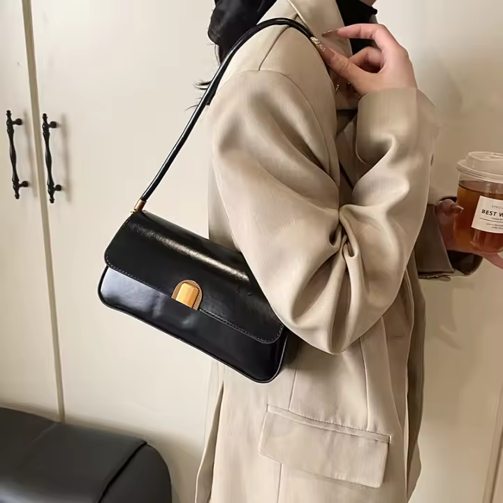 2025 nueva bolsa de nicho retro de las mujeres bolsa de las mujeres sentido de la moda pequeña casual nueva versátil bolsa de axilas - 1