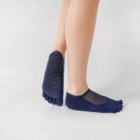 Nuevos calcetines de Yoga con punta abierta para mujer, calcetines antideslizantes de algodón para Pilates con cinco dedos, calcetines deportivos para Fitness, baile, Ballet, calcetín con superficie de malla - details 3