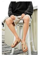 Zapatillas para hombre, zapatos informales de verano para la playa al aire libre, sandalias para caminar, cómodas, ligeras, de lujo, de diseñador, de cuero, a la moda - details 21