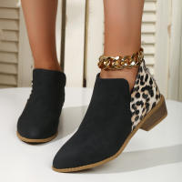 Nuevos zapatos de mujer, botas Martin de tacón bajo con cremallera lateral, botas cortas de talla grande para mujer - details 0