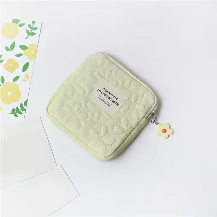 Bolsa de cosméticos pequeña a la moda para mujer, Mini organizador de servilletas sanitarias de viaje, monedero, tarjeta, lápiz labial, bolsa de almacenamiento - 1