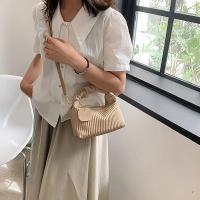 Bolso Cruzado Small de Rayas Verticales Cinturón Ajustable, Cierre de Cremallera, Ligero de Poliéster, Perfecto para Compras, Citas, Trabajo, Viajes Disponible en Blanco, Negro, Verde - details 2