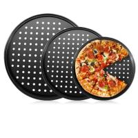 Plato de Malla Redondo Antiadherente Herramienta de Cocina para Hornear Pizza con Agujeros - details 0