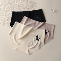Bragas sin costuras para mujer, lencería de seda helada, bragas de gato, ropa interior Sexy, conjunto de ropa interior íntima ultrafina, 3 uds. - details 4