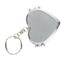 Espejo cosmético de doble cara con forma cuadrada ovalada y corazón redondo, llavero plegable de Metal, Mini espejo de maquillaje - details 1