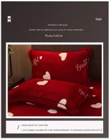 Seta de Cama de Lujo con Estampado Geométrico de Mink Cashmere Duarte de Terciopelo Cálido para Invierno Tamaño King 220x240 - details 10