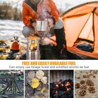 Lixada - Estufa de leña portátil de acero inoxidable para acampar al aire libre, quemador de cocina liviano para picnics - details 2