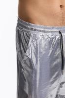 Modo Superficie brillante estampage à chaud hommes pantalons décontractés Harajuku Hip Hop Disco danse Streetwear cordon discothèque pantalon - details 23