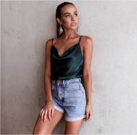 Chaleco deportivo para mujer, Tops de satén de seda para mujer, chaleco - details 4
