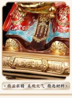La empresa de tienda de ofrendas del hogar de Wen Caishen abrió ocho direcciones hacia la riqueza Dios ornamento estatua de resina escritorio - details 7