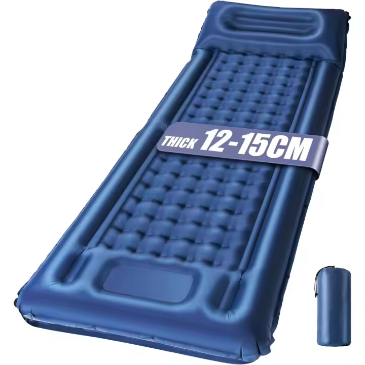 Colchoneta de Camping Autoinflable, Colchón de Aire Inflable 12CM, Impermeable y Conectable, Colchoneta Inflable Dormir Ultraligera Bomba Incorporada, Ideal Mochila, Senderismo y Viajes Tienda - 1