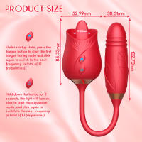 Vibrador 2 en 1 para lamer la lengua para mujer, estimulador de pezones y clítoris, masturbador femenino con vibrador vaginal de empuje, juguete sexual - details 5