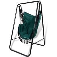 Silla Hamaca Colgante con Soporte, Columpio con Conjines, Carga Máxima 100 kg, para Interior y Exterior Beige - details 29
