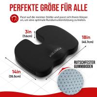 Cojín ortopédico para asientos de sillas de oficina, cojín lumbar para sillas, coche, cojín lumbar de espuma con memoria, funda lavable, juego de cojines lumbares para coche, respaldo de silla de oficina, cojín para glúteos - details 1
