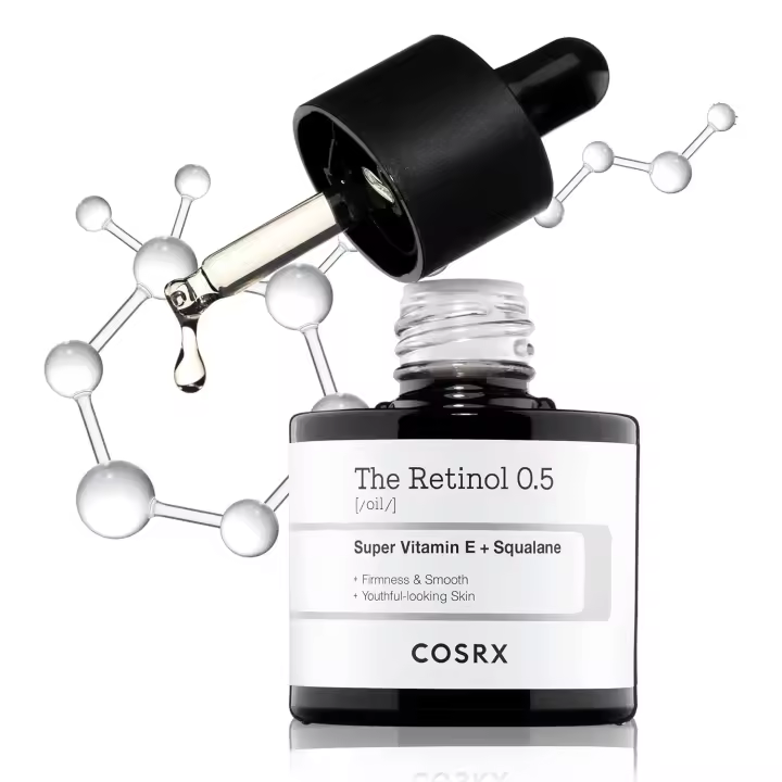 COSRX Retinol 0.5 Oil, suero antienvejecimiento con tratamiento retinoide al 0,5% para el rostro, reduce las arrugas, las líneas finas y los signos de envejecimiento, cuidado suave de la piel para día y noche, no probado en animales, cuidado de la piel co - 1