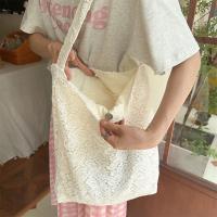 Bolso de hombro de encaje bordado con agujeros, bolso de mano tejido de gran capacidad para mujer, bolso cruzado ligero bohemio - details 1