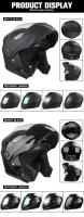 Casco de moto con lente de doble capa, modular de seguridad abatible, unisex con visera, homologado DOT - details 6