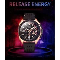 Relojes MEGIR de lujo de primera calidad para hombre, cronógrafo militar, resistente al agua, reloj deportivo de cuarzo, reloj de pulsera para hombre, reloj de silicona con esfera grande - details 0