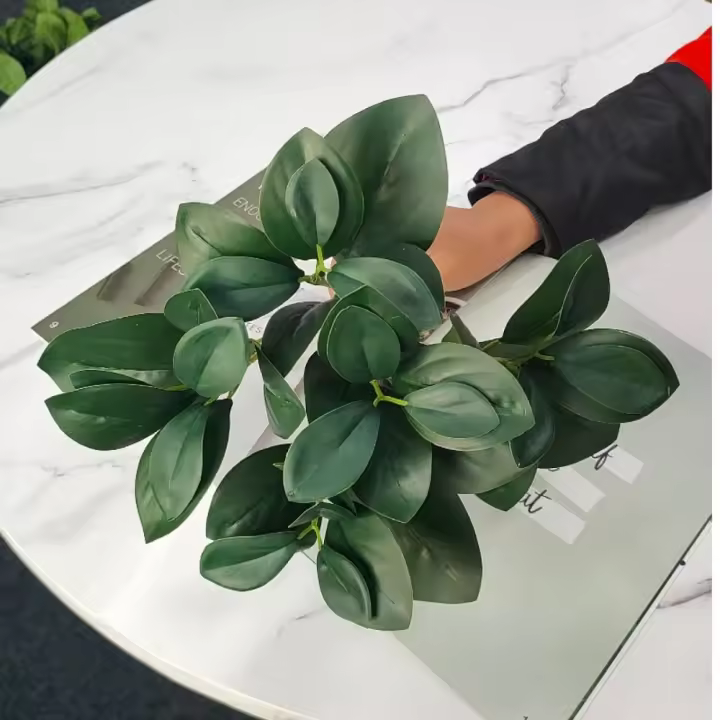 Plantas artificiales de bellota Peperomia, hojas de eucalipto verde, plantas verdes de 30cm, arbustos artificiales de alta calidad, plantas para el hogar - 1