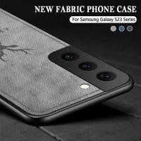 Funda de ciervo de piel de tela delgada para Samsung Galaxy S23 Ultra FE S22 S21 S24 Ultra A15 A25 A35 A55 A34 A52 A54 5G cubierta trasera dura - details 10