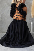 BUNO-Vestidos sin mangas para mujer, vestido plisado con tirantes elegantes, Espalda descubierta, vestidos de lino y algodón de verano, cintura alta, venta al por mayor, envío triangular - details 16