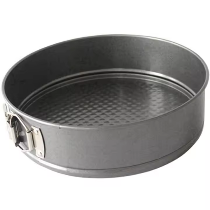 Molde redondo a prueba de fugas para hornear pasteles, molde redondo para hornear de estaño con fondo extraíble (9 pulgadas) - 1