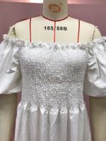 2025 nuevo vestido de hadas de color largo con hombros descubiertos y flores rotas para mujer primavera/verano - details 25