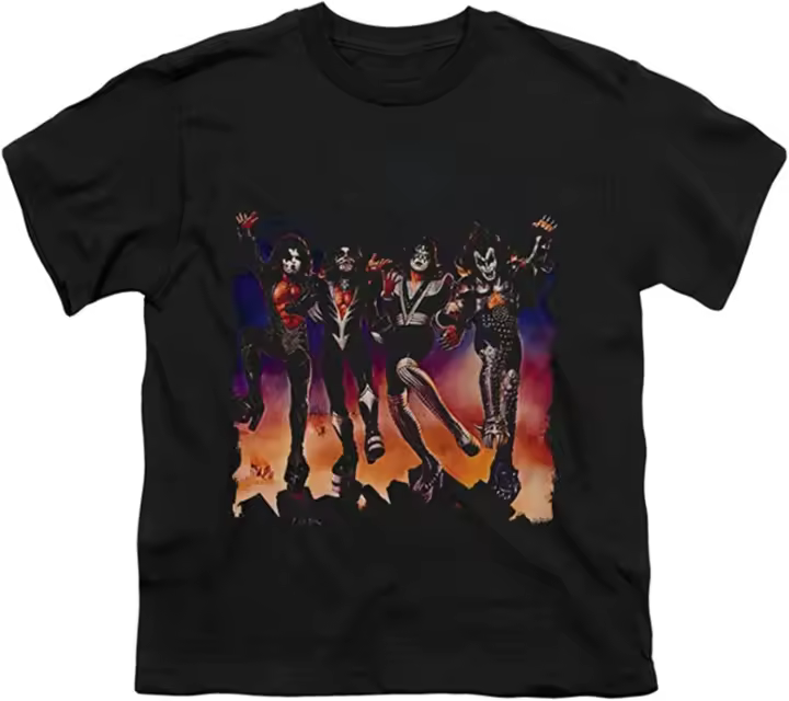 Camiseta con estampado de destructor juvenil para hombre, camisa negra Unisex - 1