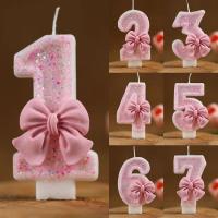 Vela Digital con purpurina rosa para decoración de tartas, adorno de pastel de cumpleaños, fiesta de aniversario, número 3D - details 3