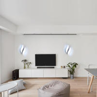 Goeco Apliques de Pared de Estilo Nórdico Creativo, 20W Lámparas de Pared Moderna de 6000K Blanca Fría para Interior, Luz de Brillo Bueno para Iluminación Interior de Sala de estar, Espejo, Pasillo, Escarela, Luz Nocturna, 220V, Blanco, 29*10*5CM - details 8