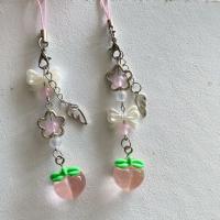 Cordón estético para teléfono Y2K con forma de fresa, colgante de cadena para teléfono con cuentas de frutas transparentes, colgante de correa para teléfono de melocotón para niñas - details 17
