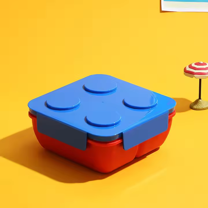 Fiambrera Portátil Sellada Bloques de Construcción de Color Picnic, Ensalada de Frutas, Contenedor de Almacenamiento de Alimentos - 1