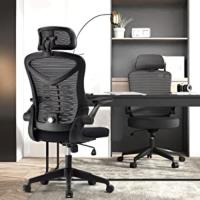 Silla de Escritorio Ergonómica Ajustable de 90° Soporte de Cintura Altura Ajustable Giratorio de 360° Diseño de Brazo Reposable Negro - details 8