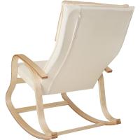 Mecedora Roca de Madera de Abedul 150kg, Silla Mecedora, Oscilante, Sillón Ergonómico para Balanceo (Beige) - details 2
