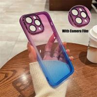 Funda de teléfono transparente de arcoíris degradado de lujo para iPhone 16 Pro Max 15 14 13 12 11 X XR XS Plus cubierta protectora de cámara a prueba de golpes - details 8