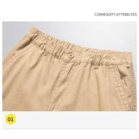 Pantalones casuales de trabajo para hombre con bolsillos multifuncionales, pecho de algodón sólido, estilo cargo recto para uso en exteriores y calle. - details 10
