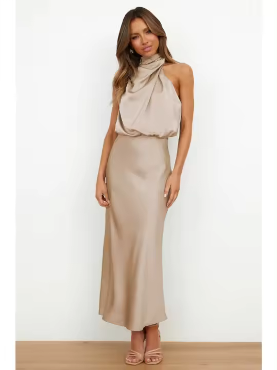 Vestido de noche elegante y ligero de celebridad 2025. - 1