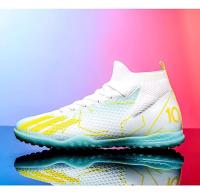 Zapatos de fútbol juvenil para césped para hombres y mujeres, zapatos deportivos TF para interiores con clavos antideslizantes de cinco lados - details 8