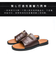 Fregona fresca y transpirable para hombre, cubierta de cuero informal británica, zapatillas para pies, versión coreana, fregona de una pieza a la moda, novedad de 2022 - details 4