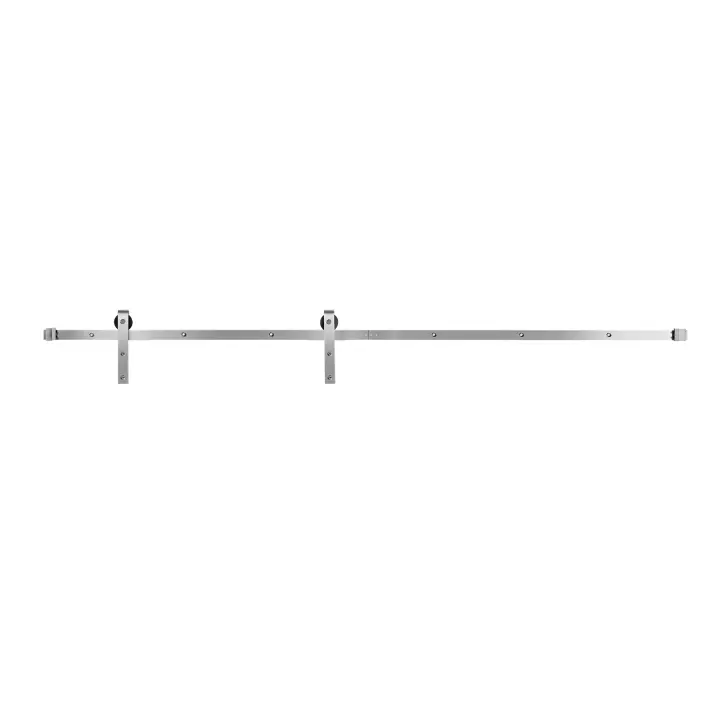SucceBuy Kit de herrajes para puerta corrediza de granero de 8 pies, capacidad de 330 libras, se adapta a puertas de 42 a 48 pulgadas de ancho y de 1-3/8 a 1-3/4 pulgadas de grosor - 1