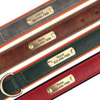 Placa de identificación de cuero personalizada, collares para perros, collar suave y estable, grabado gratuito para perros pequeños, medianos y grandes - details 9