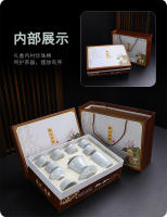 Nuevo juego de Kung Fu para el hogar Bai Cai Ru Kiln con piezas abiertas, cuencos con tapa habitables, ollas y regalos creativos para tazas de té - details 23