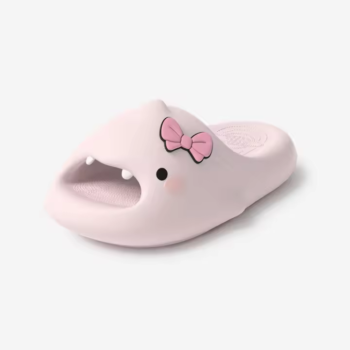 Zapatillas de tiburón lindo de dibujos animados diversión femenina verano lindo tiburón sandalias antideslizante pareja zapatillas frescas - 1