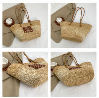 Bolso de Mano de Paja Tejido a Mano Bolso de Playa de Hombro para Vacaciones de Gran Capacidad - details 9